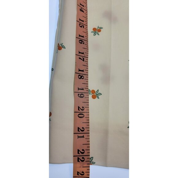 Rachel Zoe White Straight Leg Dress Pants Sz 4 Croped With Fruit Print - Picture 11 of 11